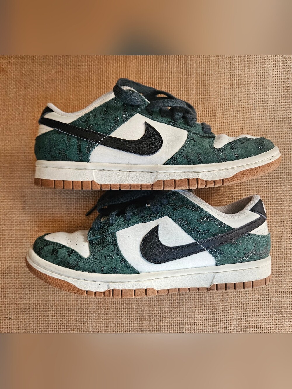 Women's Nike Dunk Green Snake Size 6